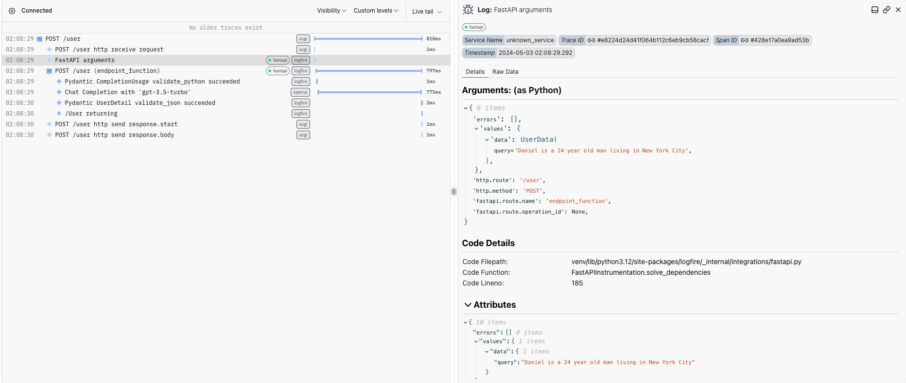 FastAPI arguments